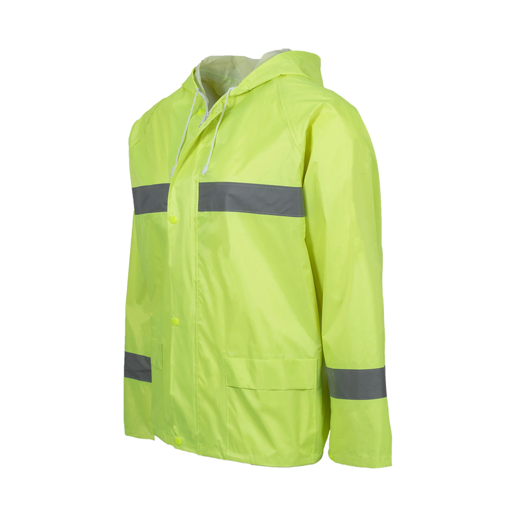 REBEL RUBBERISED HI VIZ REFLECTIVE LIME RAIN SUIT - Image 8