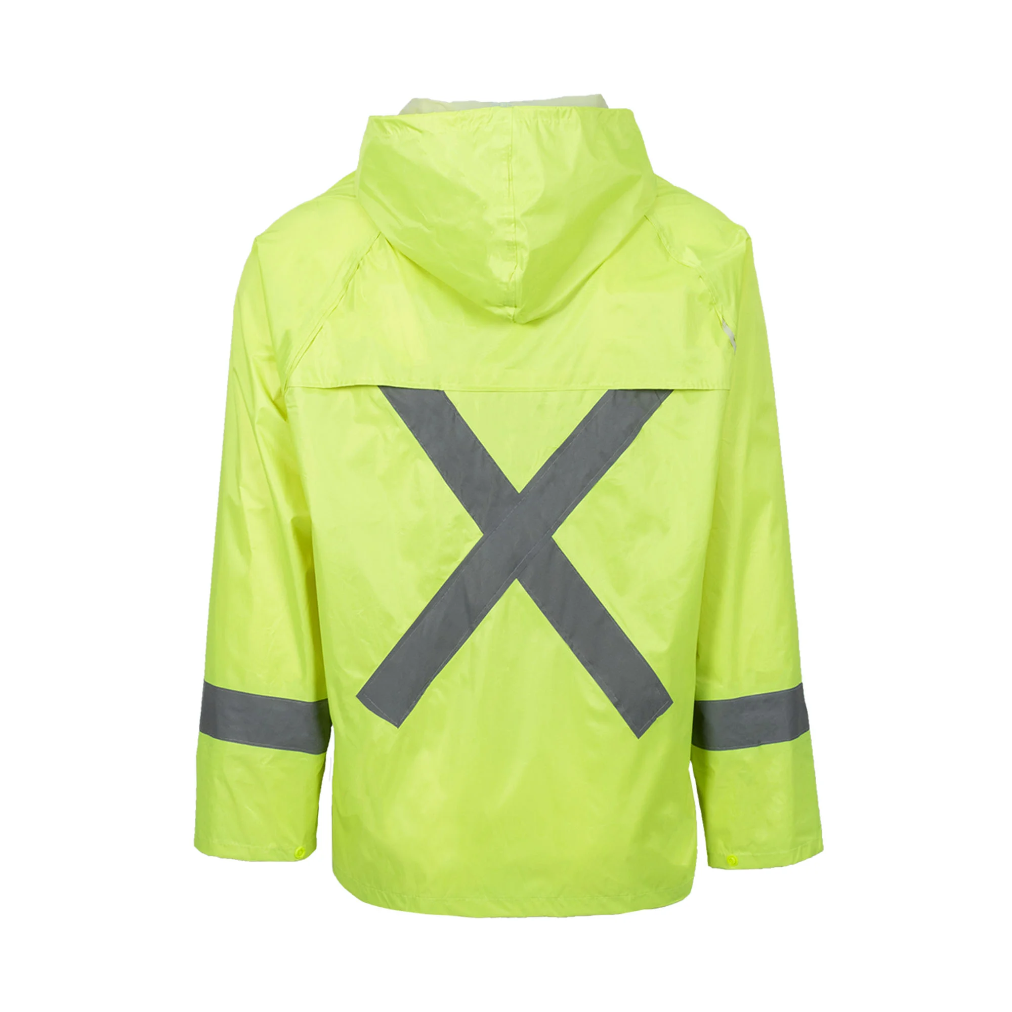 REBEL RUBBERISED HI VIZ REFLECTIVE LIME RAIN SUIT - Image 2