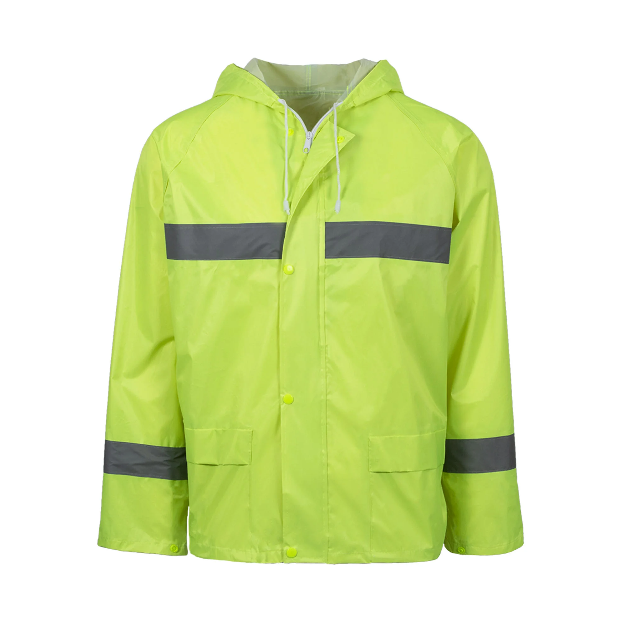 REBEL RUBBERISED HI VIZ REFLECTIVE LIME RAIN SUIT